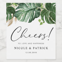 Watercolor Tropical Monstera Deixa Casamento De Ve