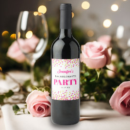 Rótulo De Garrafa De Cerveja Wedding Bachelorette Glam Dots