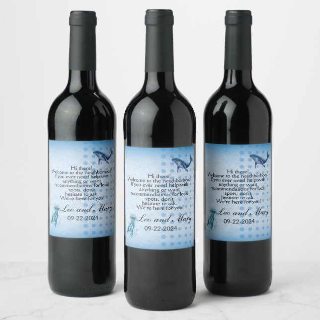 Rótulo De Garrafa De Cerveja Welcome Home: Customizable Wine Labels for New Nei (Garrafas)