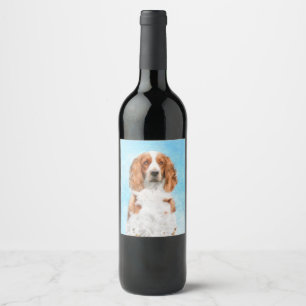 Rótulo De Garrafa De Cerveja Welsh Springer Spaniel Painting - Arte Original de