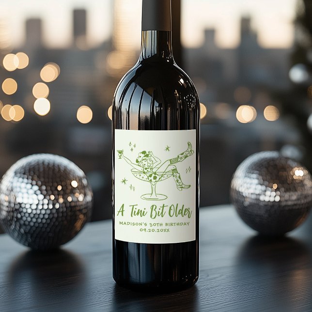 Rótulo De Garrafa De Cerveja Whimsical A Tini Bit Antiga Festa de aniversário V (Criador carregado)