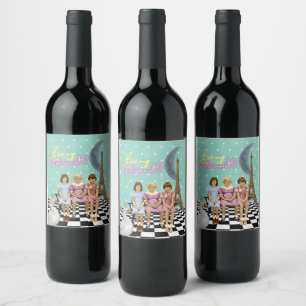 Rótulo De Garrafa De Cerveja Whimsical Vintage Kids Bridesmaid Request