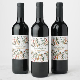 Rótulo De Garrafa De Cerveja Whimsical Wildflower Elegante Inspirividade Modern