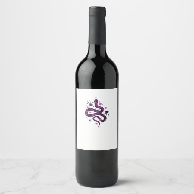 Rótulo De Garrafa De Cerveja Whimsigoth Cobra Flowers Classic (Frente)