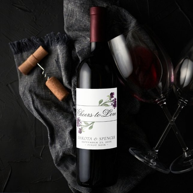 Rótulo De Garrafa De Cerveja Wildbloom | Boêmia Roxa Anima o Amor (Criador carregado)