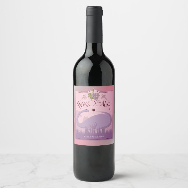 Rótulo De Garrafa De Cerveja Winossaur Personalizado (Frente)