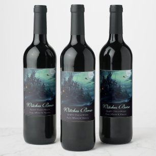 Rótulo De Garrafa De Cerveja Witches Castle Halloween