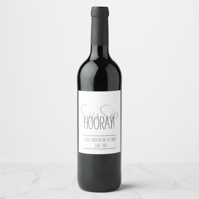 Rótulo De Garrafa De Cerveja Zwanger etiket hooray (Frente)