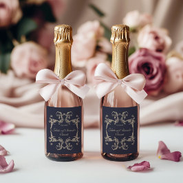 Rótulo de Garrafa de Champanhe de Casamento Barroc