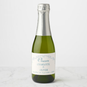 Rótulo de Garrafa de Champanhe Mini Toile Francês