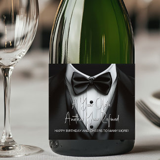 Rótulo de Garrafa de Champanhe Tuxedo Masculino pa