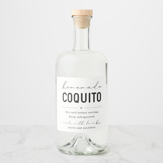 Rótulo de Garrafa de Coquito (Frente)