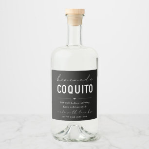 Rótulo de Garrafa de Coquito Caseiro Grande