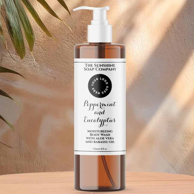 Rótulo de garrafa de cosméticos branca impermeável (Criador carregado)
