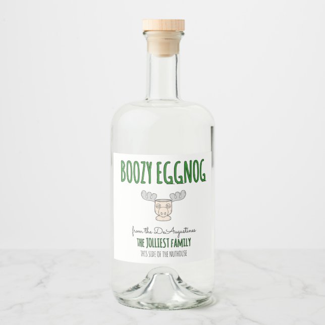 Rótulo de Garrafa de Leite de Noz com Álcool Casei (Frente)
