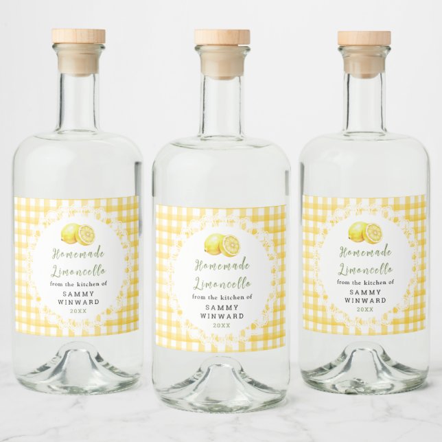Rótulo de Garrafa de Limoncello Caseiro (Garrafas)