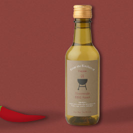 Rótulo de Garrafa de Molho de Barbecue Kraft & Rus