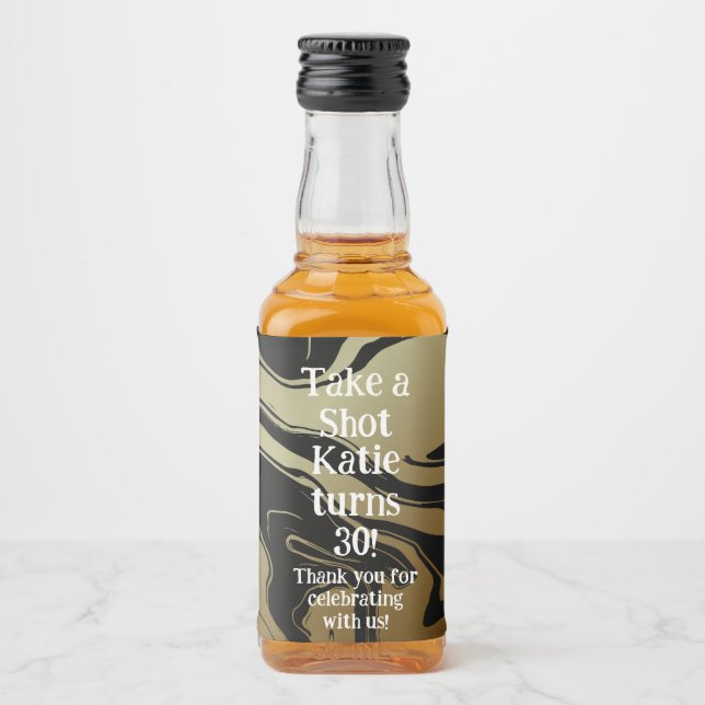 Rótulo de Garrafa de Uísque Mini, Rótulo de Licor  (Frente)