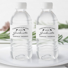 Rótulo De Garrafa De Vinho 2026 Branco Tampo Cap Graduação