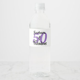 Rótulo De Garrafa De Vinho 50 e Fabuloso Festa de Aniversário Personalizada