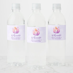 Rótulo De Garrafa De Vinho Abóbora Pastel com Estrelas Vibe Sonhadora Bem-vin