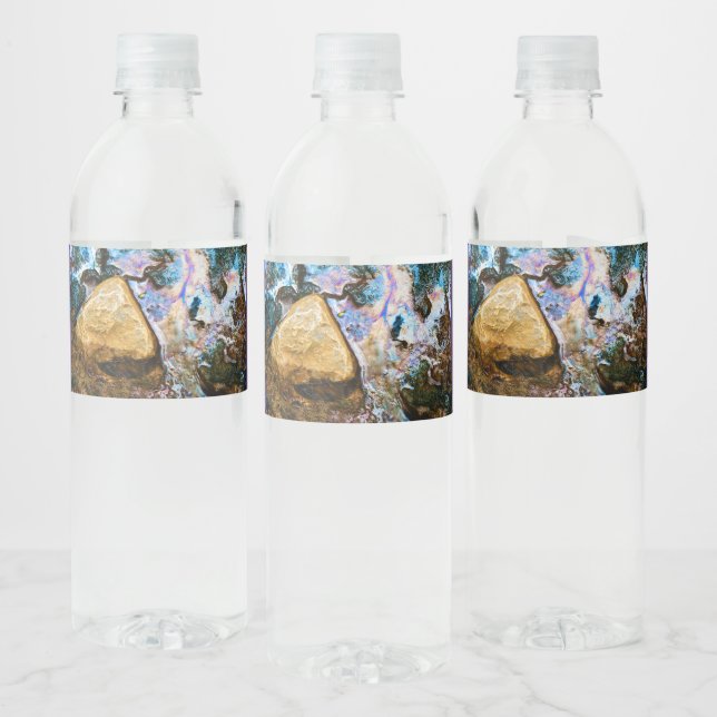 Rótulo De Garrafa De Vinho abstrato natureza e água (Garrafas)