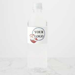 Rótulo De Garrafa De Vinho Adicione seu feriado de Natal de logotipo
