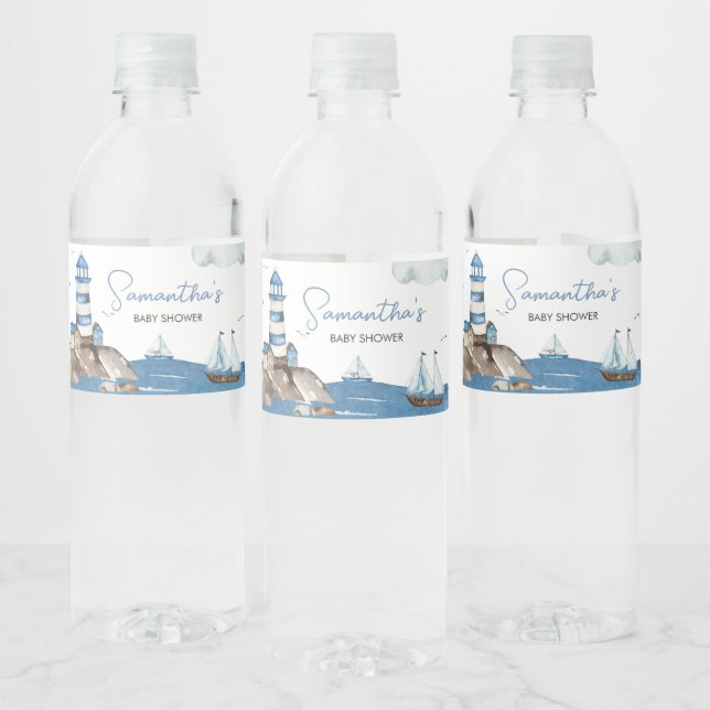 Rótulo De Garrafa De Vinho Ahoy, é um menino náutico (Garrafas)