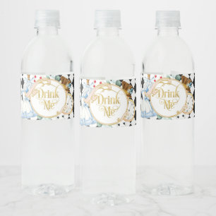 Rótulo De Garrafa De Vinho Alice Wonderland, festa de chá de ódio louco, beba