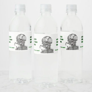 Rótulo De Garrafa De Vinho Alienígena X Soda