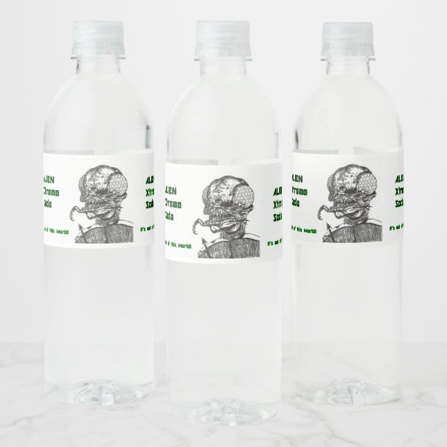 Rótulo De Garrafa De Vinho Alienígena X Soda (Garrafas)