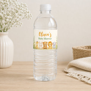 Rótulo De Garrafa De Vinho Animais Adoráveis da Floresta Para Chás de Bebê Se