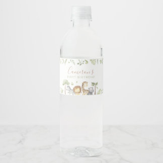 Rótulo De Garrafa De Vinho Animais Safari