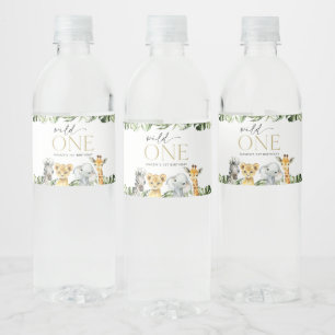 Rótulo De Garrafa De Vinho Animais Selvagens, Safari, Selvagem Um, Primeiro A