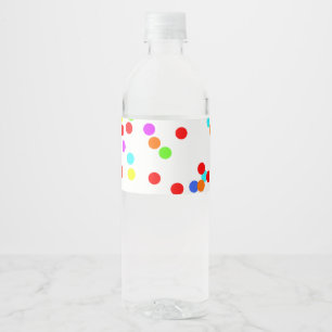 Rótulo De Garrafa De Vinho Aniversário Colorido de Confetti