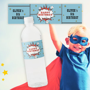 Rótulo De Garrafa De Vinho Aniversário da Cloud Boy do Discurso dos Comic Sup