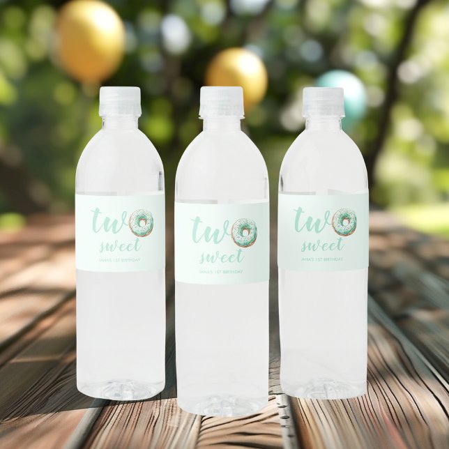 Rótulo De Garrafa De Vinho Aniversário da Rosquinha Verde (Criador carregado)