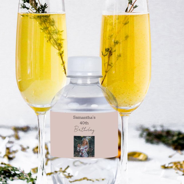 Rótulo De Garrafa De Vinho Aniversário de 40 anos De Vinho Envelhecido Em Per (Criador carregado)