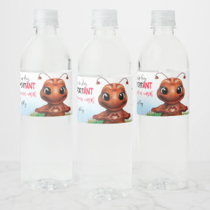 Rótulo De Garrafa De Vinho Aniversário de criança de Linguagem de Sinal Ant P