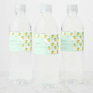 Rótulo De Garrafa De Vinho Aniversário de Verão com Limão Cítrico