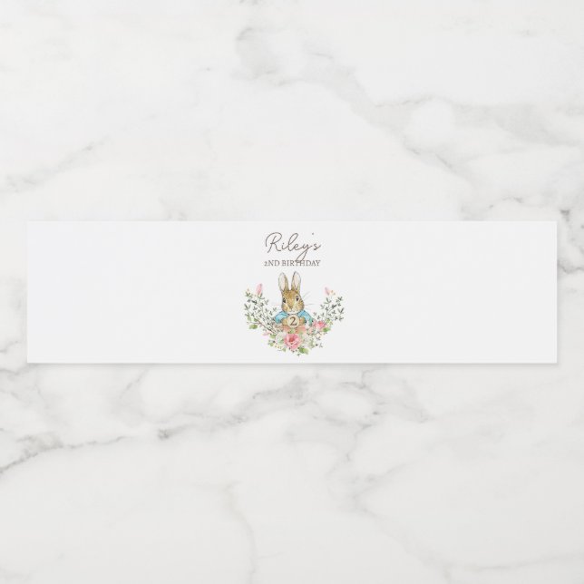 Rótulo De Garrafa De Vinho Aniversário do Coelho Clássico (Rótulo Único)