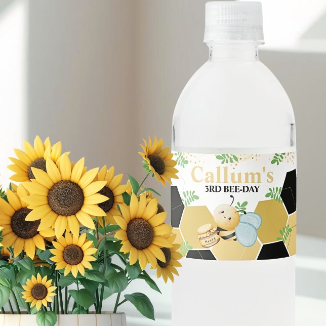 Rótulo De Garrafa De Vinho Aniversário do Dia da Abelha (Criador carregado)