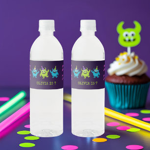 Rótulo De Garrafa De Vinho Aniversário do Partido da Dança do Monstro