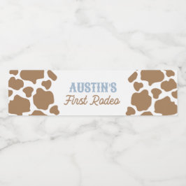 Rótulo De Garrafa De Vinho Aniversário do Primeiro Rodeo Cowboy