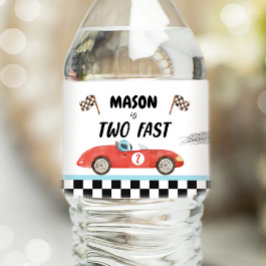 Rótulo De Garrafa De Vinho Aniversário do Race Car Fuel Vintage Racing Red Bo