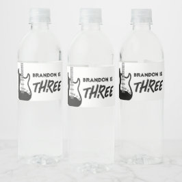 Rótulo De Garrafa De Vinho Aniversário do Rock and Roll Guitar