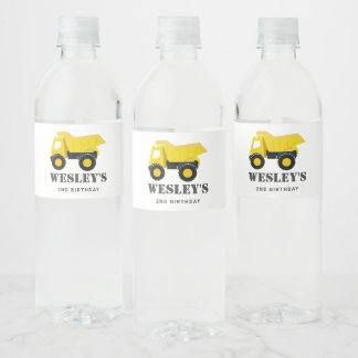 Rótulo De Garrafa De Vinho Aniversário dos Caminhões de Construção