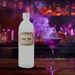Rótulo De Garrafa De Vinho Apotário Tônico do Break e do Boos Zombie