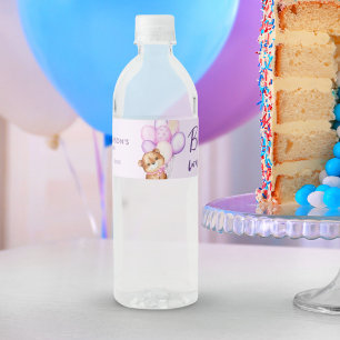 Rótulo De Garrafa De Vinho Aquarela Urso Quase Bebê Chá de Bebê