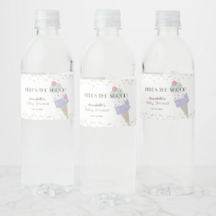 Rótulo De Garrafa De Vinho Aqui está o Chá de fraldas Roxo Sorvete Scoop
